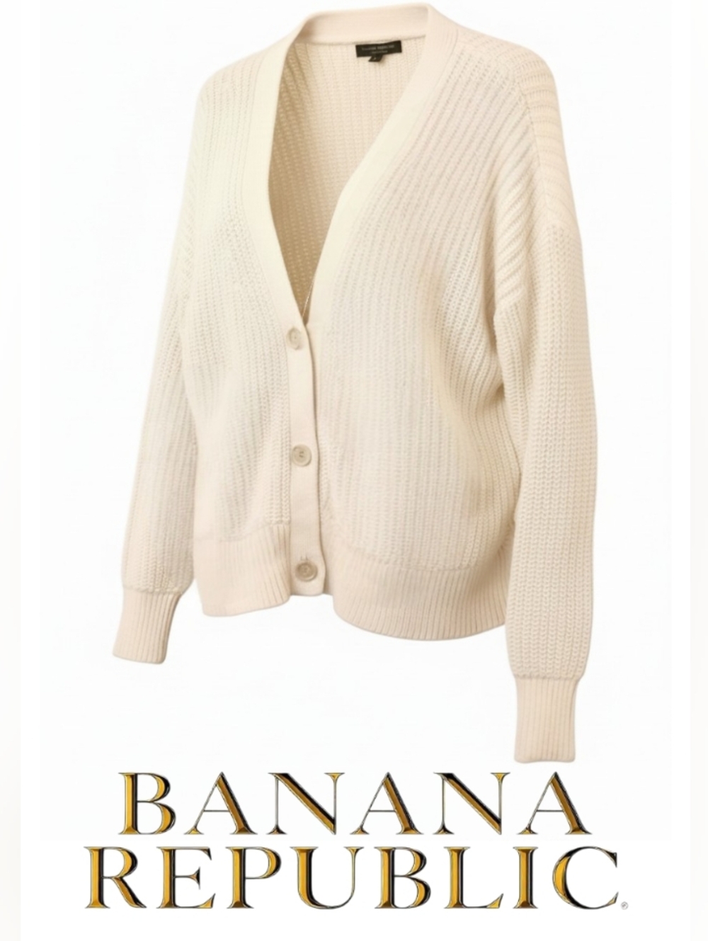 BRepublic Cardi-Organic Cotton V-Neck-Large- EUC $198 Retail - Picture 3 of 9